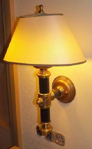Wandlampe rustikal Bettleuchte im Set Lampe Schirm