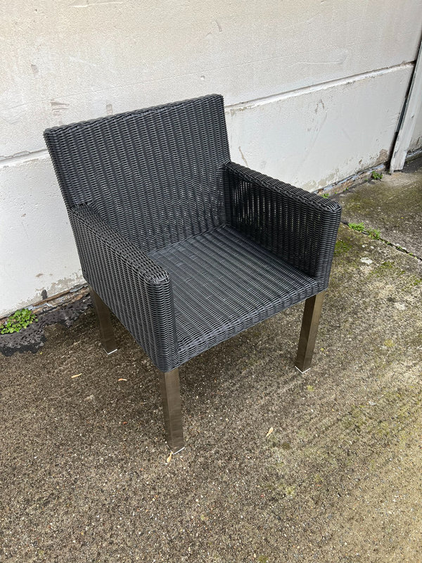 Rattan Sessel Stuhl Gastro dunkelbraun Outdoor gebraucht