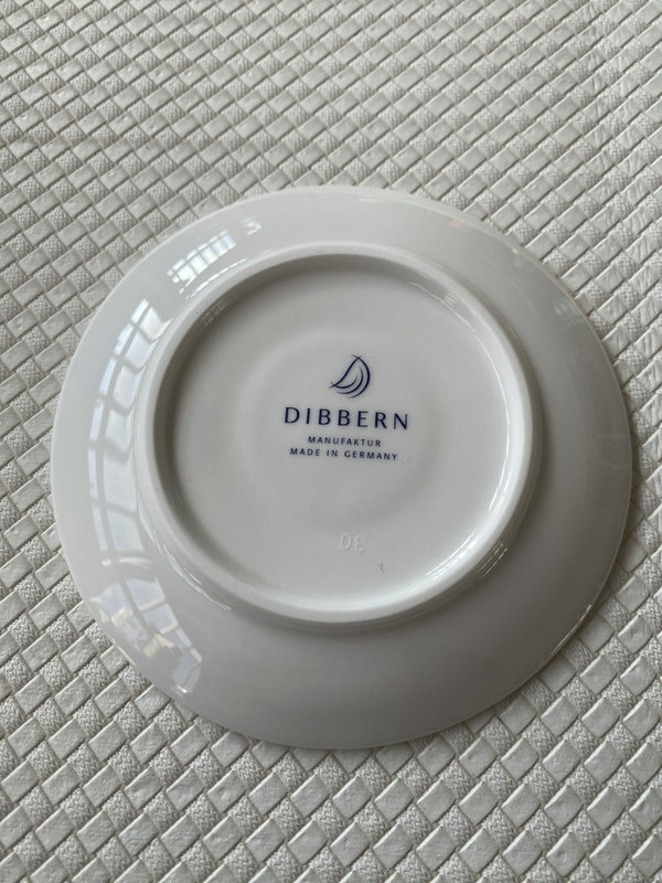 Dibbern Espresso Untertasse D 11,5 cm Fine Bone China Porzellan weiß